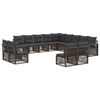 vidaXL Ensemble de canap&eacute; de jardin 13 pc Gris polyrotin