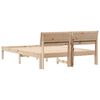 vidaXL Cadre de lit avec t&ecirc;te de lit Marron 135 x 190 cm Pin massif