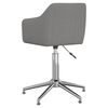 vidaXL Chaises pivotantes &agrave; manger lot de 2 Gris clair Tissu