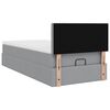 vidaXL Cadre de lit ottoman et matelas gris clair 90x190 cm tissu