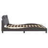 vidaXL Cadre de lit Viana avec LED sans matelas gris 200x200 cm