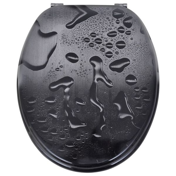 Abatant de WC avec couvercle design goutte d'eau