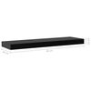 vidaXL &Eacute;tag&egrave;res murales flottantes 2 pcs Noir 60x20x3,8 cm
