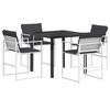 vidaXL Ensemble de salle &agrave; manger pour jardin 5 pc Blanc et anthracite