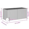 vidaXL Bo&icirc;te de rangement de jardin et roues m&eacute;lange beige 283L rotin