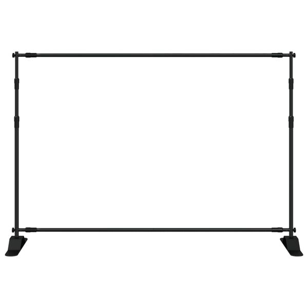 vidaXL Support de toile de fond noir 305x243 cm acier