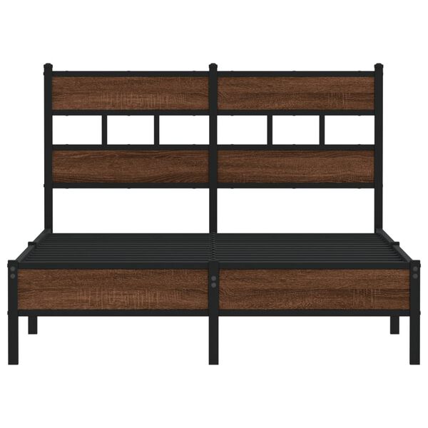 vidaXL Cadre de lit sans matelas ch&ecirc;ne marron 120x190 cm