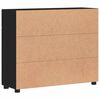 vidaXL Buffet avec &eacute;tag&egrave;re Noir 88,5 x 30,5 x 73 cm Bois d'ing&eacute;nierie