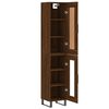 vidaXL Buffet haut Ch&ecirc;ne marron 34,5x34x180 cm Bois d'ing&eacute;nierie