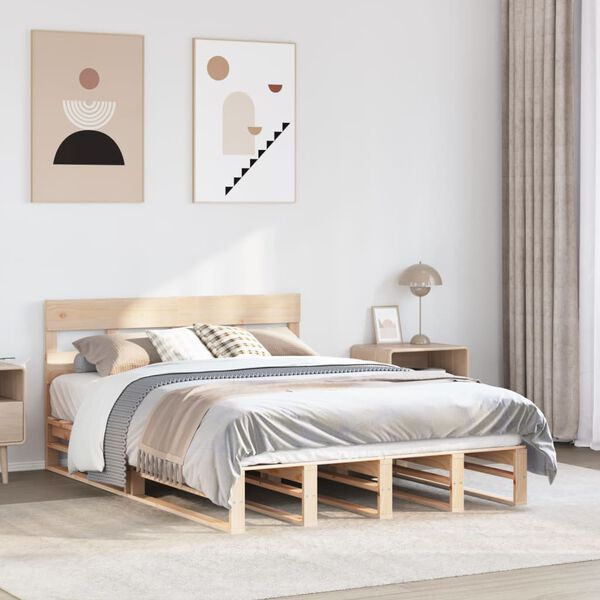 vidaXL Cadre de lit sans matelas 120x190 cm bois de pin massif