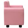 vidaXL Canap&eacute; pour enfants avec tabouret Rose Similicuir