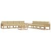 vidaXL Ensemble de canap&eacute;s d'ext&eacute;rieur 9 pc Blanc et Beige Polyester