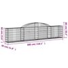 vidaXL Paniers &agrave; gabions arqu&eacute;s 9 pcs 300x30x60/80 cm Fer galvanis&eacute;
