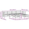 vidaXL Ensemble de salon de jardin 7 pcs Brun Cir&eacute; Pin massif
