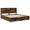 vidaXL Cadre de lit Ch&ecirc;ne fum&eacute; 180 x 200 cm Bois d'ing&eacute;nierie
