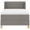 vidaXL Lit &agrave; ressorts avec matelas Taupe 90 x 190 cm tissu