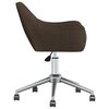 vidaXL Chaises pivotantes &agrave; manger lot de 6 marron fonc&eacute; tissu