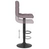vidaXL Tabouret de bar Taupe Tissu