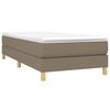 vidaXL Sommier &agrave; lattes de lit avec matelas Taupe 80x200 cm Tissu