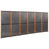 vidaXL Cloison de s&eacute;paration 6 panneaux Noir 420x180 cm