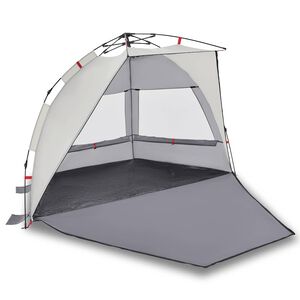 vidaXL Tente de plage 2 personnes gris lib&eacute;ration rapide imperm&eacute;able