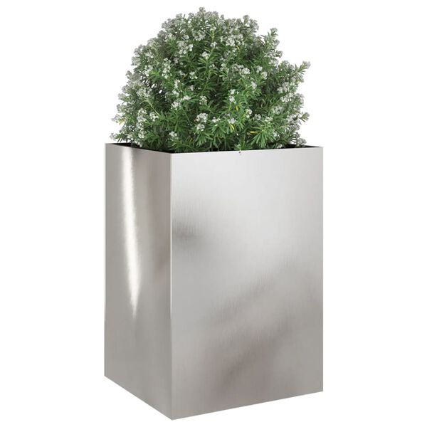 vidaXL Jardini&egrave;re argent&eacute; 52x48x75 cm acier inoxydable