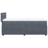 vidaXL Sommier &agrave; lattes de lit et matelas Gris fonc&eacute; 90x190 cm Velours