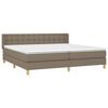 vidaXL Sommier &agrave; lattes de lit avec matelas Taupe 180x200 cm Tissu