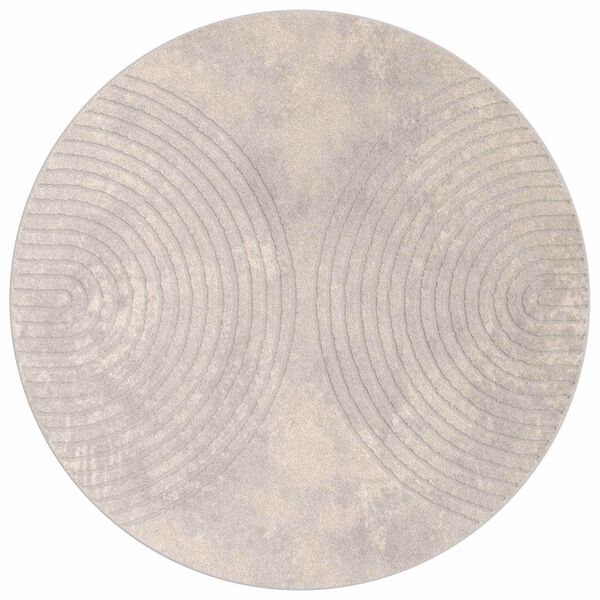 vidaXL Tapis de surface Rond Beige &Oslash; 120 CM