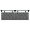 vidaXL T&ecirc;te de lit suspendue Gris fonc&eacute; 150 x 55 x 7 cm tissu