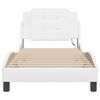 vidaXL Cadre de lit avec LED sans matelas Zadar blanc 90x190 cm
