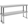 vidaXL Table de travail de cuisine avec étagère 120x60x150 cm Inox