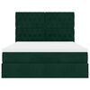 vidaXL Cadre de lit ottoman avec matelas vert fonc&eacute; 140x190 cm velours