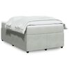 vidaXL Sommier &agrave; lattes de lit et matelas Gris clair 120x200cm Velours