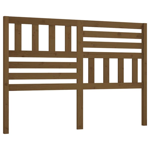 vidaXL T&ecirc;te de lit Marron miel 146x4x100 cm Bois massif de pin