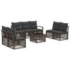 vidaXL Ensemble de canap&eacute; de jardin 8 pc Gris polyrotin
