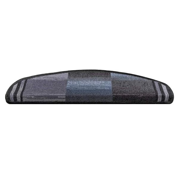 vidaXL Tapis d'escalier autoadh&eacute;sifs 5 pcs 65x21x4 cm Noir et gris