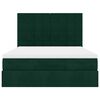 vidaXL Cadre de lit ottoman avec matelas vert fonc&eacute; 140x190 cm velours