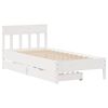 vidaXL Cadre de lit sans matelas blanc 75x190 cm bois de pin massif