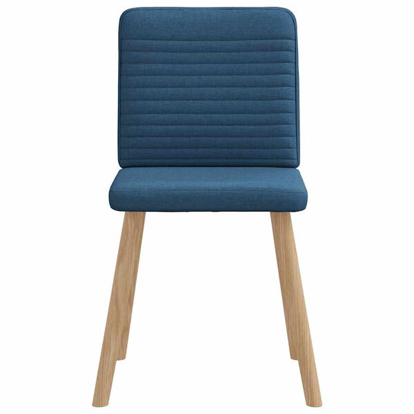 vidaXL Chaises &agrave; manger lot de 4 bleu tissu