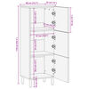 vidaXL Buffet noir 40x33x110 cm bois d'ing&eacute;nierie