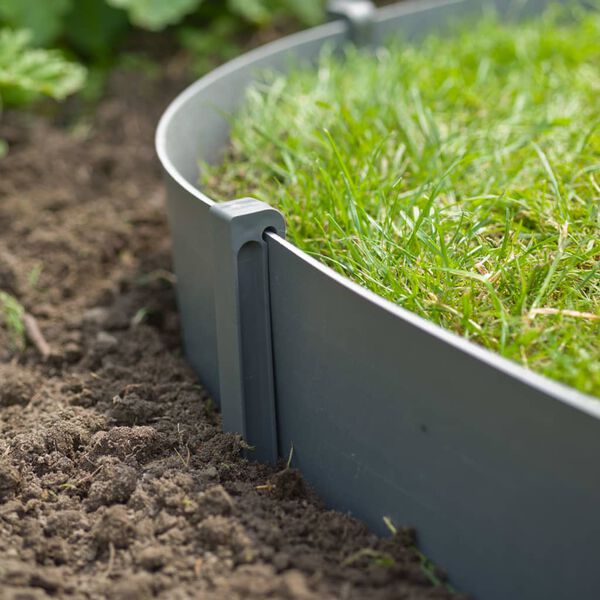 Nature Chevilles d'ancrage de jardin 10 pcs Gris Petit
