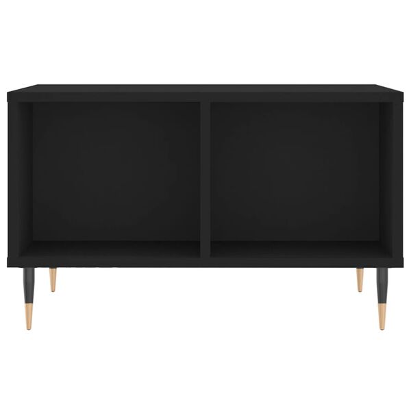 vidaXL Table basse Noir 60x50x36,5 cm Bois d'ing&eacute;nierie