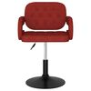 vidaXL Chaises pivotantes &agrave; manger lot de 4 Rouge bordeaux Tissu