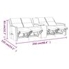 vidaXL Fauteuil de massage inclinable 4 places crème similicuir