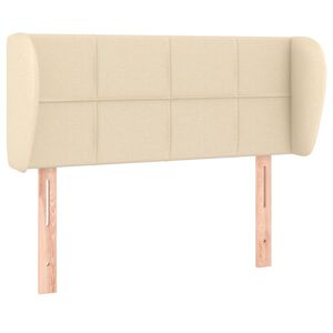 vidaXL T&ecirc;te de lit avec oreilles Cr&egrave;me 83x23x78/88 cm Tissu
