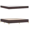 vidaXL Cadre de lit avec matelas Marron fonc&eacute; 200 x 200 cm tissu