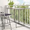 VidaXL Table de jardin pliante gris 90 x 51 x 75 cm polyrotin