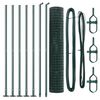 vidaXL Clôture avec poteau Vert 1,4 x 10 m Acier et PVC