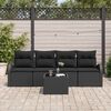 vidaXL Ensemble de canapé de jardin Noir 55 x 55 x 37 cm polyrotin